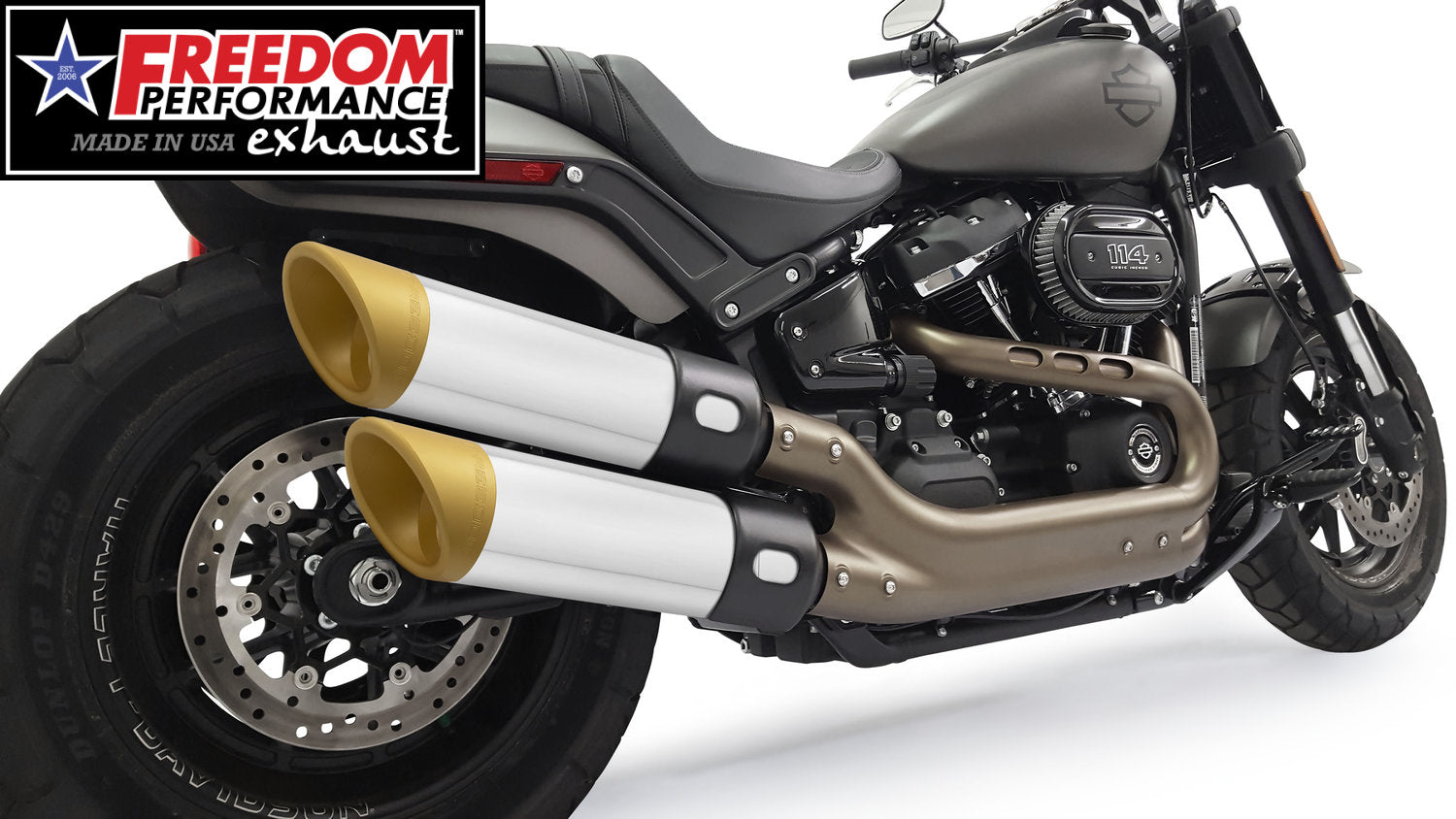 HARLEY SOFTAIL 4.5" RAPTOR SLIP ONS 2018-PRESENT *FATBOB MODELS ONLY*