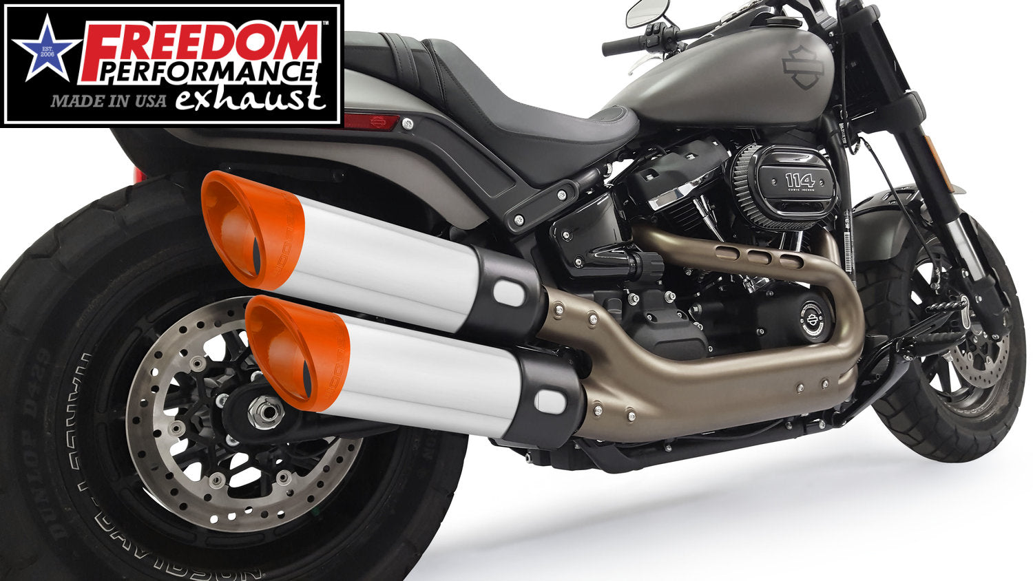 HARLEY SOFTAIL 4.5" RAPTOR SLIP ONS 2018-PRESENT *FATBOB MODELS ONLY*