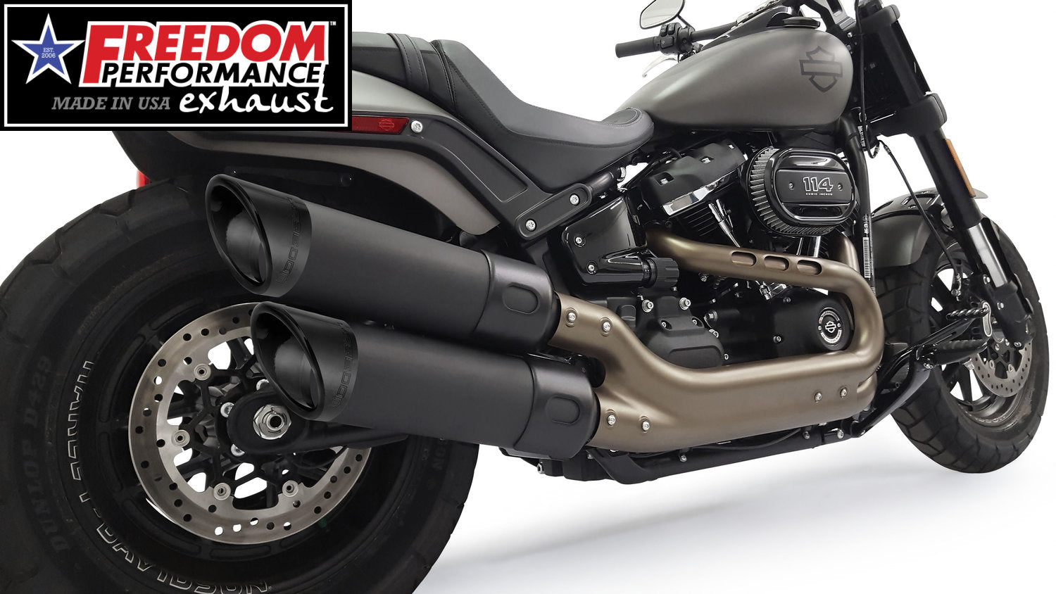 HARLEY SOFTAIL 4.5" RAPTOR SLIP ONS 2018-PRESENT *FATBOB MODELS ONLY*