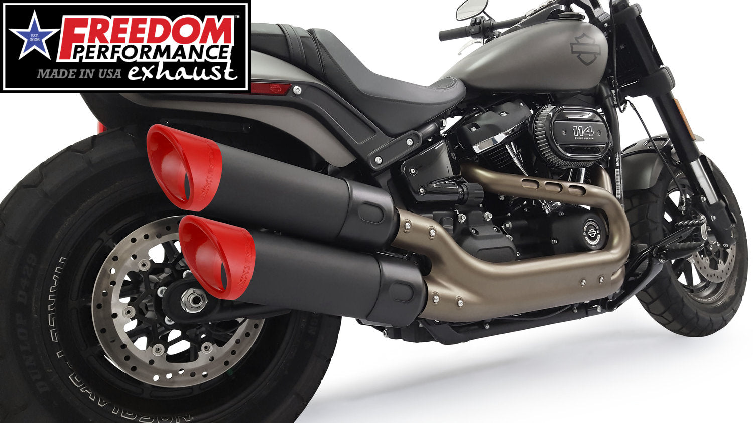 HARLEY SOFTAIL 4.5" RAPTOR SLIP ONS 2018-PRESENT *FATBOB MODELS ONLY*