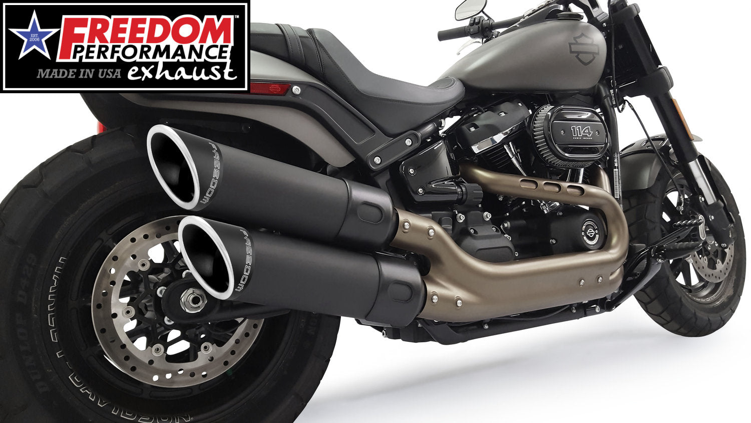 HARLEY SOFTAIL 4.5" RAPTOR SLIP ONS 2018-PRESENT *FATBOB MODELS ONLY*