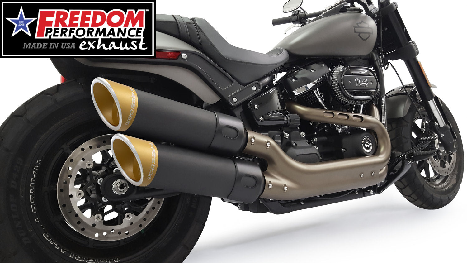 HARLEY SOFTAIL 4.5" RAPTOR SLIP ONS 2018-PRESENT *FATBOB MODELS ONLY*