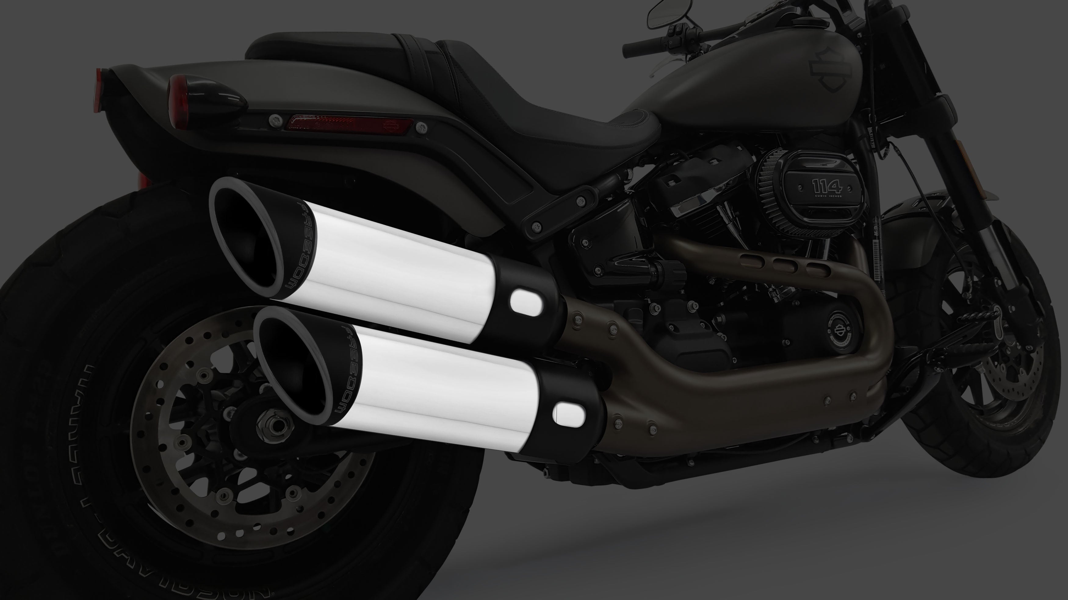 HARLEY FATBOB 4.5" RAPTOR SLIP ON BODY ONLY