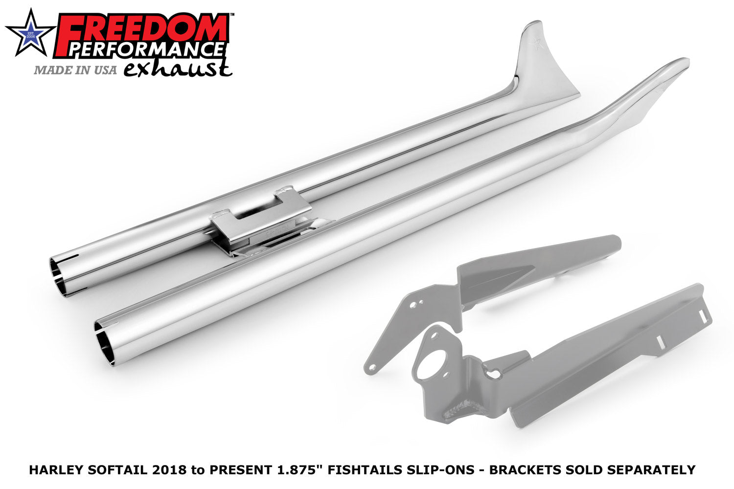 HARLEY SOFTAIL FISHTAILS 1.875" SLIP-ONS CHECK DESCRIPTION FOR FITMENT
