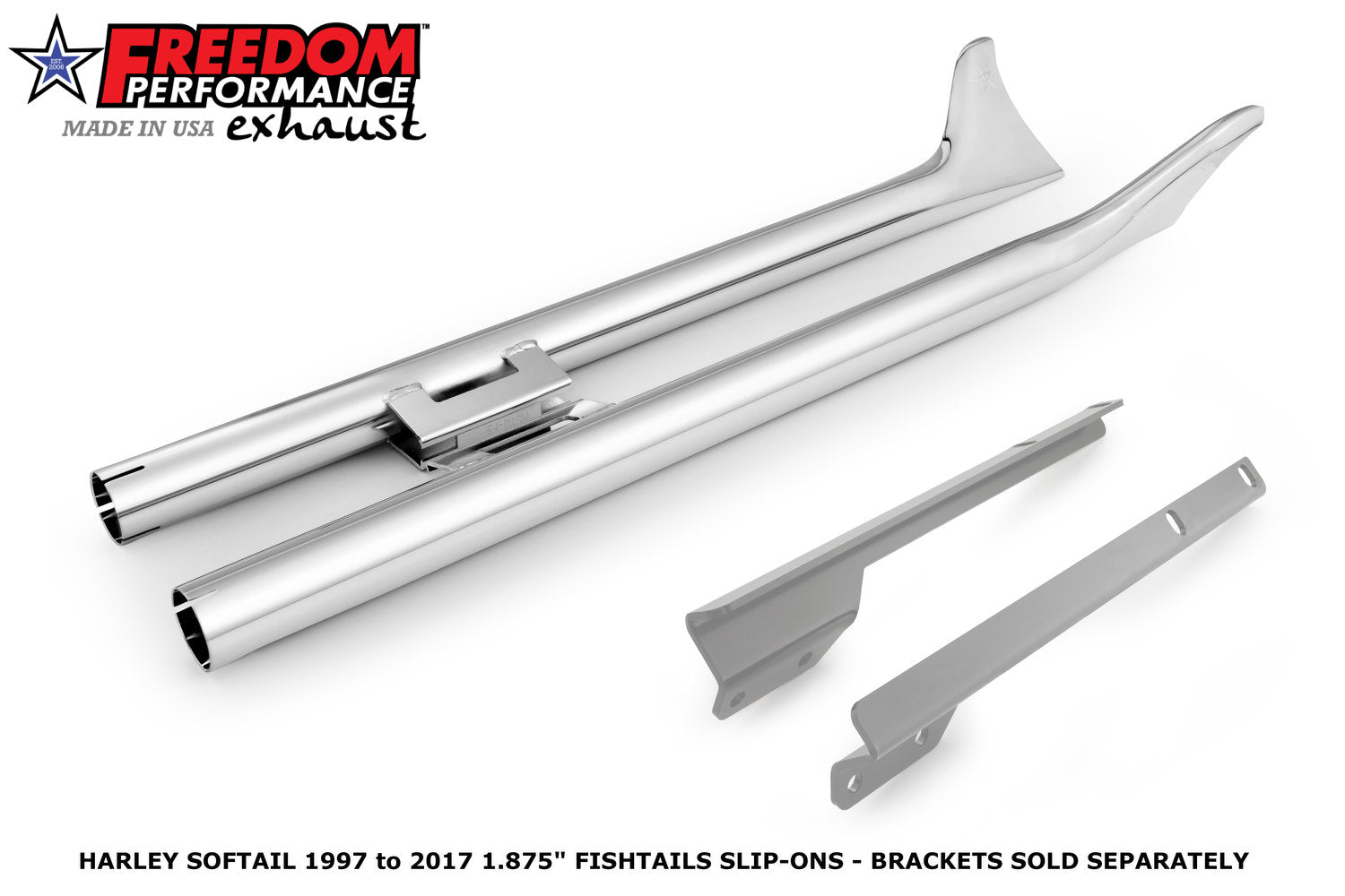 HARLEY SOFTAIL FISHTAILS 1.875" SLIP-ONS CHECK DESCRIPTION FOR FITMENT