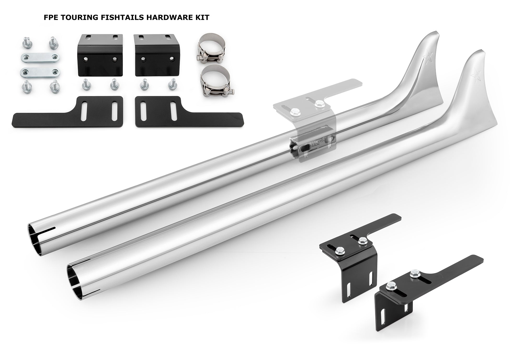 HARLEY TOURING FISHTAILS 1.875" SLIP-ONS Check Description for Fitments bundle