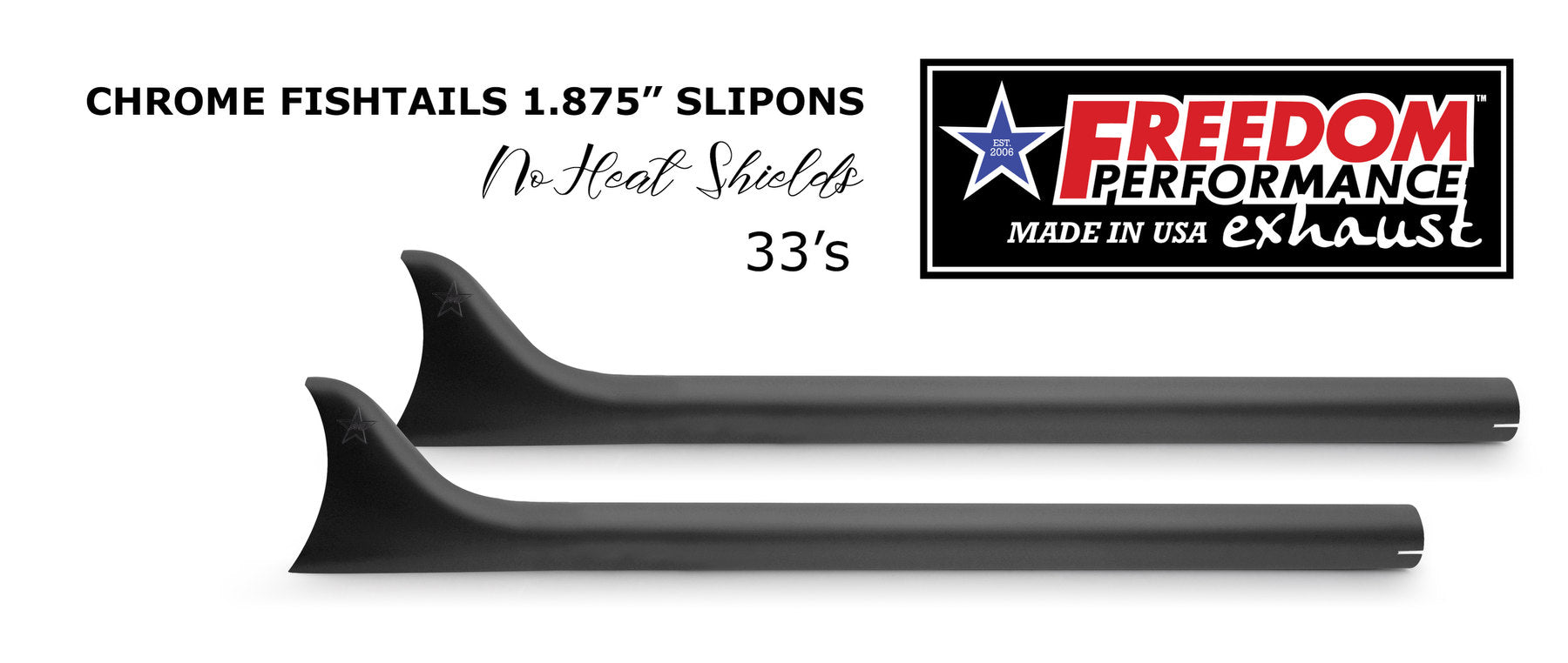 HARLEY SOFTAIL FISHTAILS 1.875" SLIP-ONS CHECK DESCRIPTION FOR FITMENT