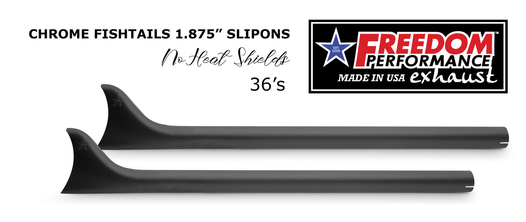 HARLEY SOFTAIL FISHTAILS 1.875" SLIP-ONS CHECK DESCRIPTION FOR FITMENT