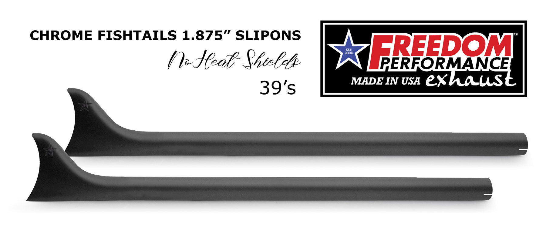 HARLEY SOFTAIL FISHTAILS 1.875" SLIP-ONS CHECK DESCRIPTION FOR FITMENT