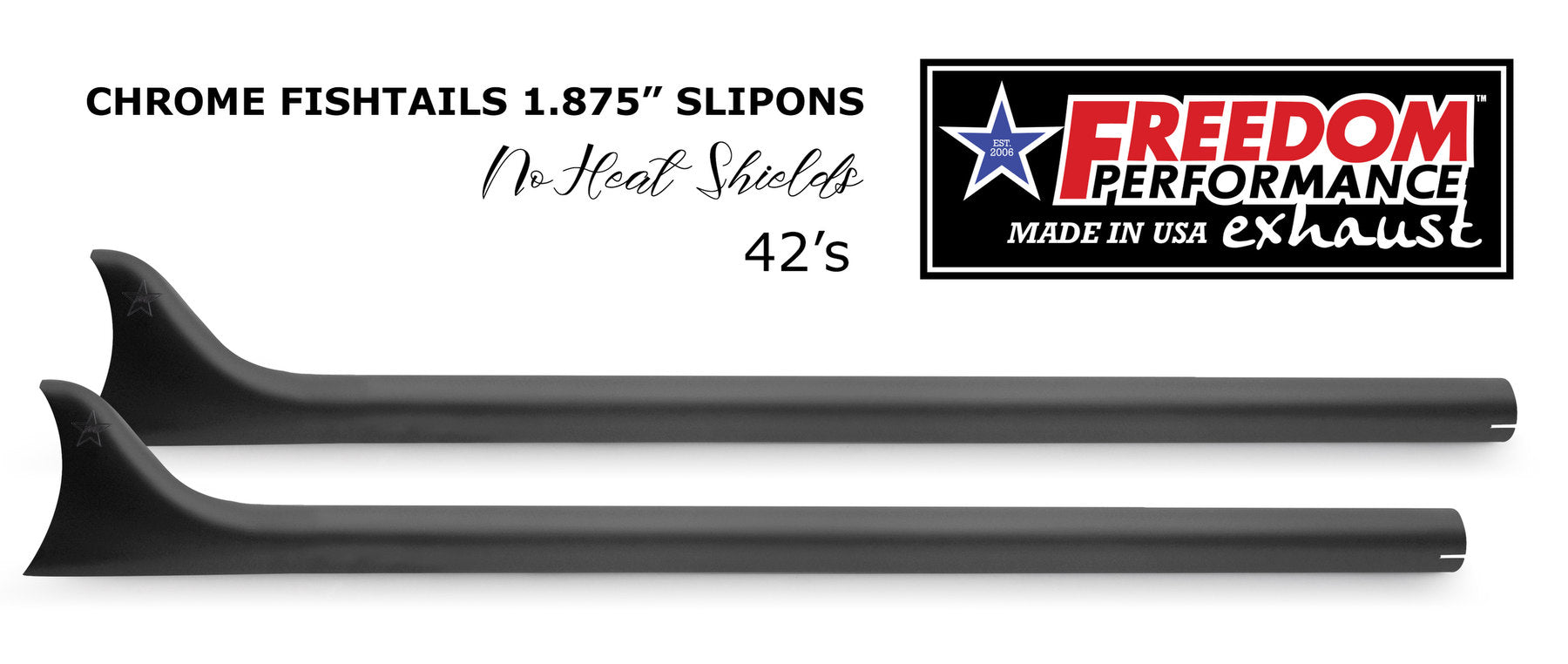 HARLEY SOFTAIL FISHTAILS 1.875" SLIP-ONS CHECK DESCRIPTION FOR FITMENT