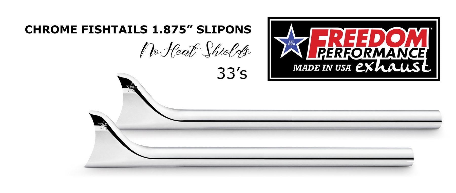 HARLEY SOFTAIL FISHTAILS 1.875" SLIP-ONS CHECK DESCRIPTION FOR FITMENT