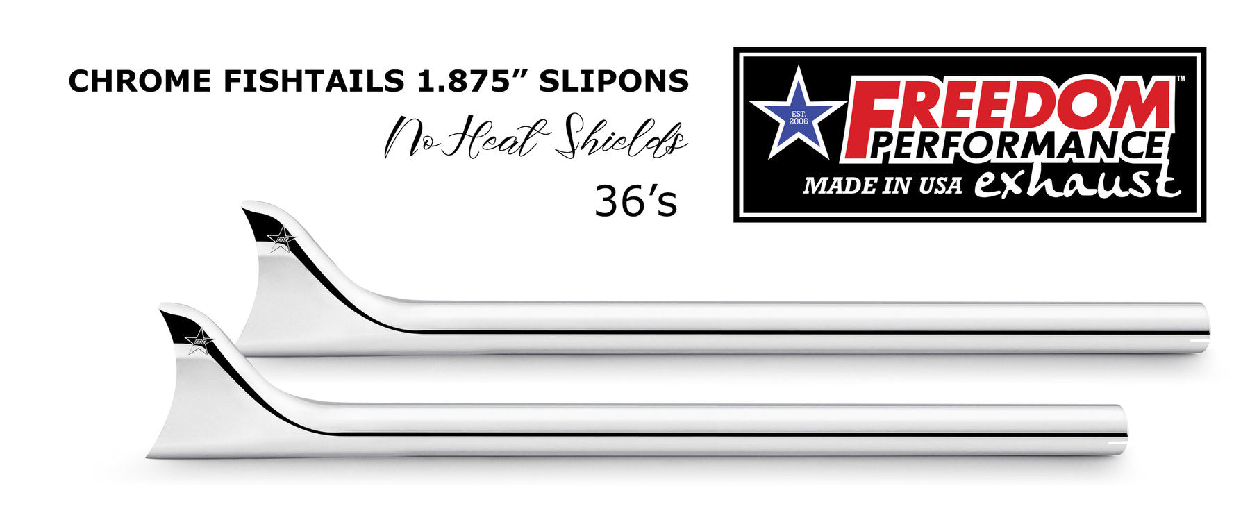 HARLEY SOFTAIL FISHTAILS 1.875" SLIP-ONS CHECK DESCRIPTION FOR FITMENT