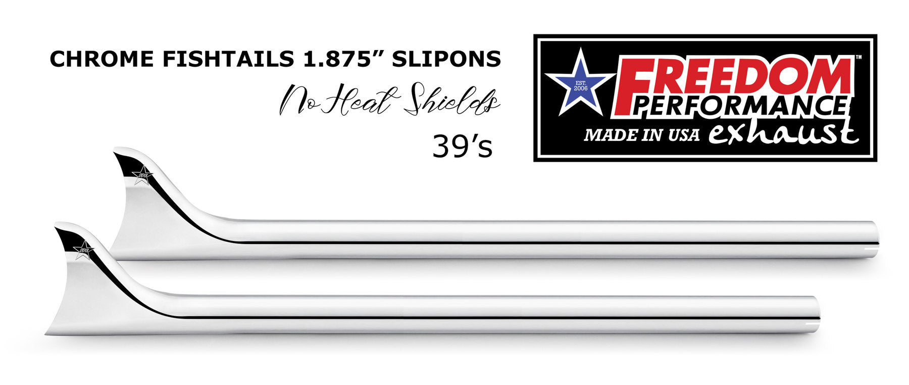 HARLEY SOFTAIL FISHTAILS 1.875" SLIP-ONS CHECK DESCRIPTION FOR FITMENT
