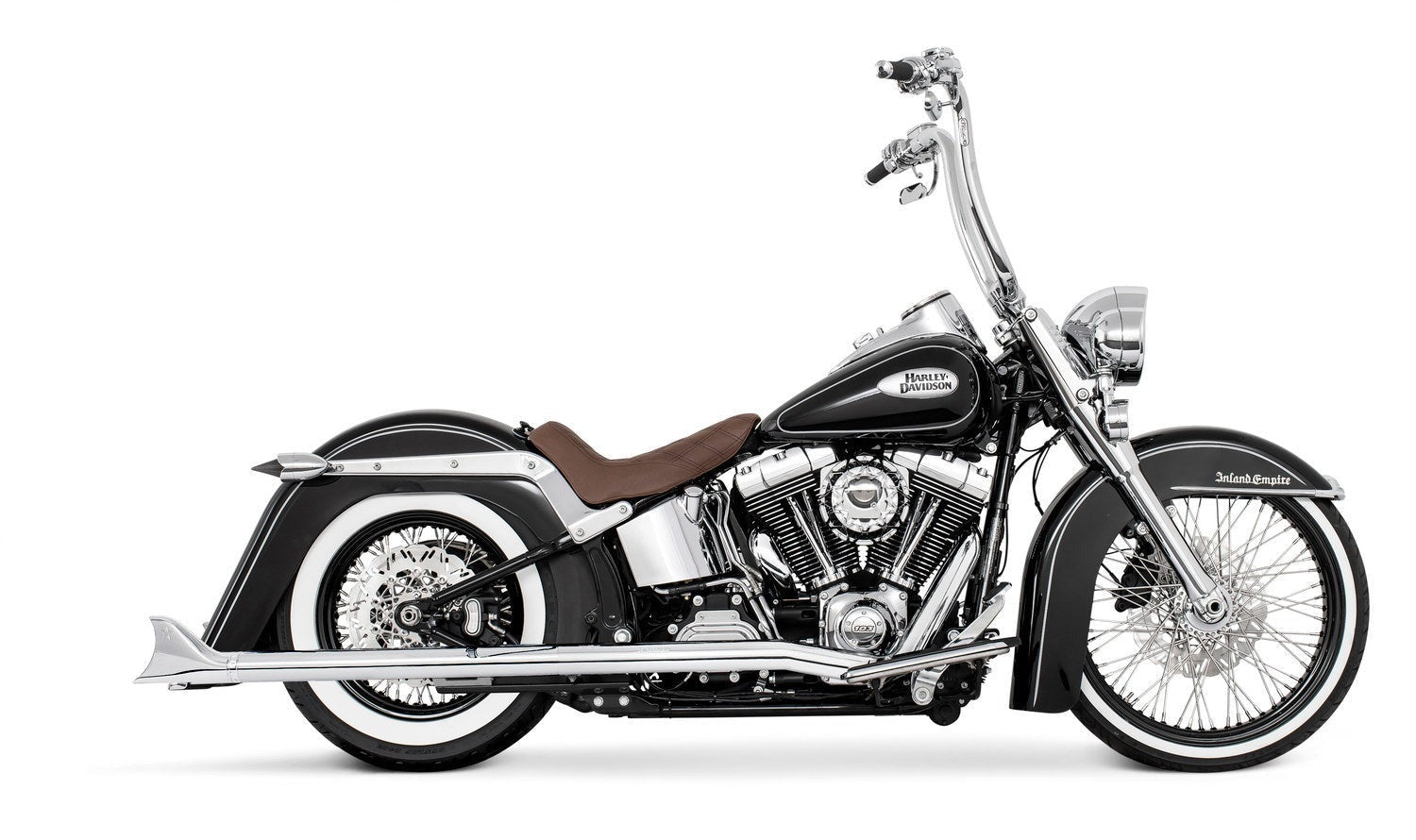 HARLEY SOFTAIL 2.5" CLASSIC SHARKTAIL/CREEPERS TRUE-DUALS FULL SYSTEM Fits 1986-2006 or 2007-2017