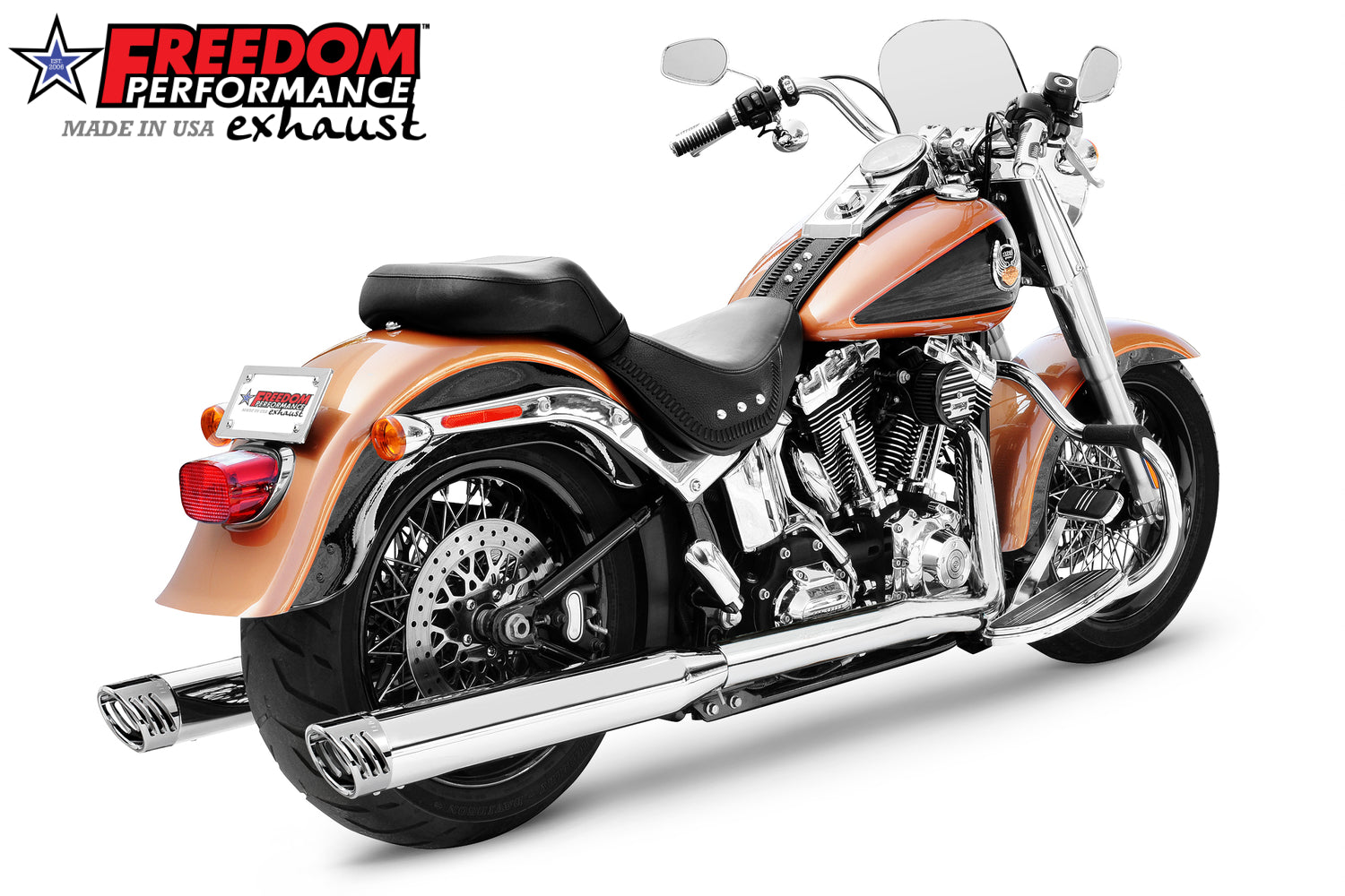 HARLEY SOFTAIL 4" RACING TRUE-DUAL FULL SYSTEM CLASSIC 1986-2017