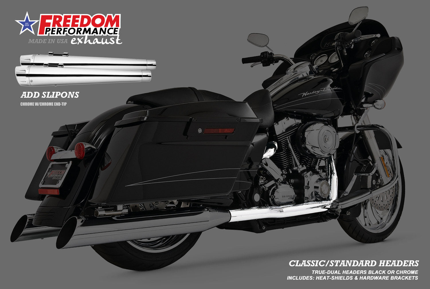 HARLEY TOURING CLASSIC TRUE-DUAL HEADERS