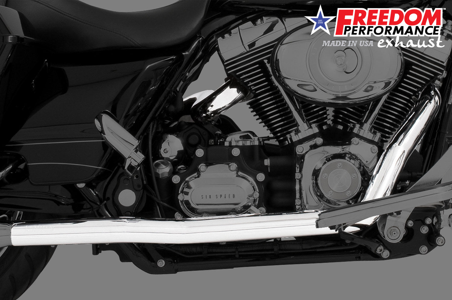 HARLEY FREE WHEELER RIGHT SIDE TUCK & UNDER & CLASSIC TRUE-DUAL HEADERS BUNDLE