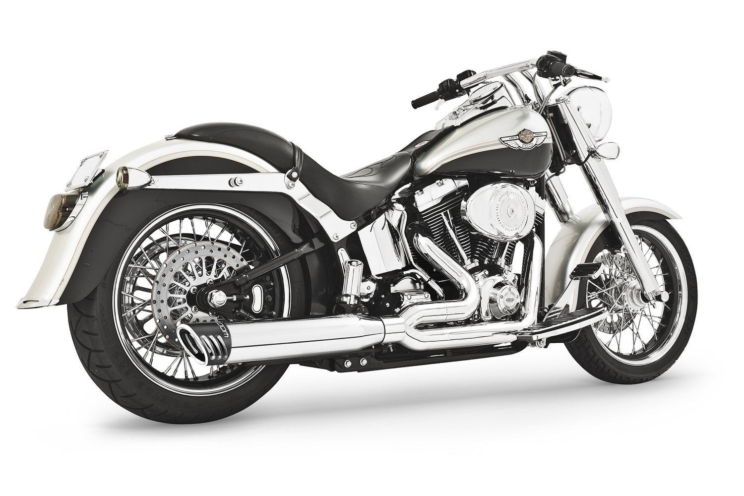 HARLEY SOFTAIL 4" UNION 2-INTO-1 RIGHT-SIDE ONLY 1986-2017
