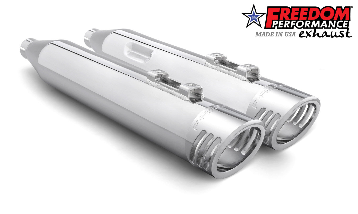 HARLEY SOFTAIL M8 ONLY 4" SLIP-ONS *FITS FREEDOM HEADERS ONLY* (SPECIAL ORDER)
