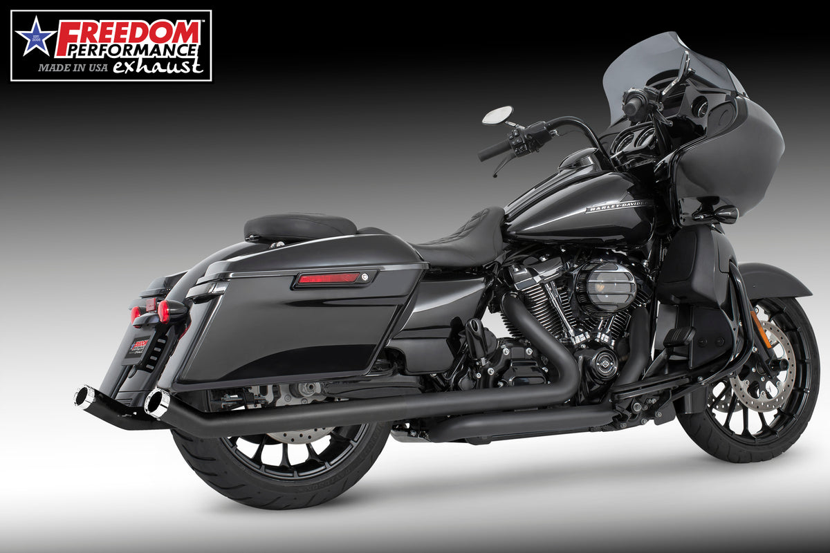 HARLEY TOURING 2.5" M8 TRUE-DUAL UPSWEPT FULL SYSTEM 2017-PRESENT BUNDLE