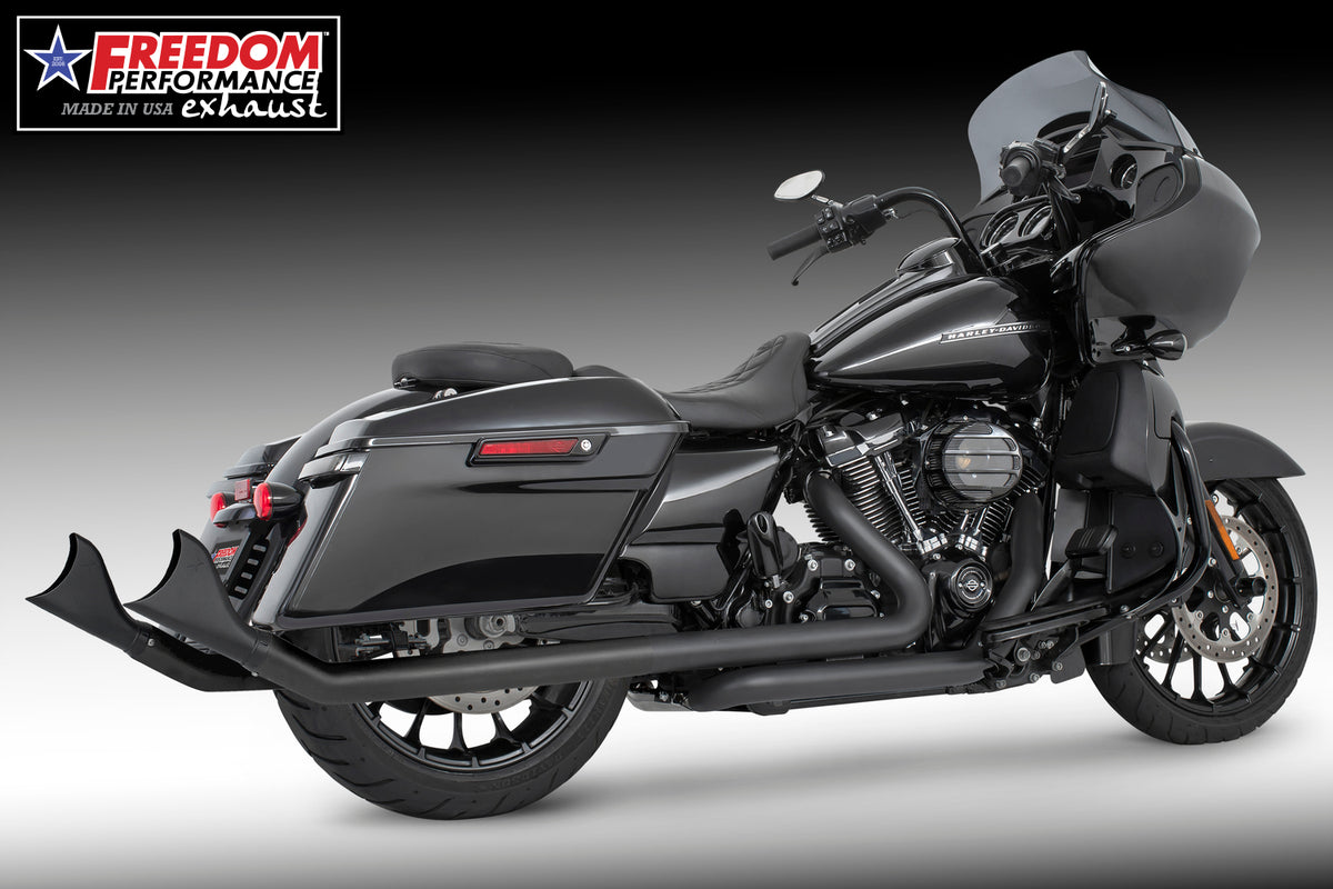 HARLEY TOURING 2.5" M8 TRUE-DUAL UPSWEPT FULL SYSTEM 2017-PRESENT BUNDLE