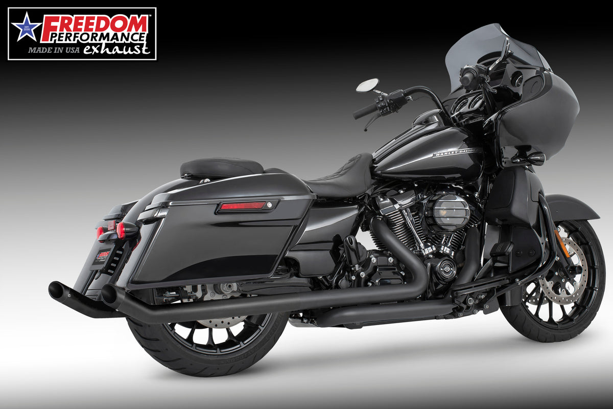 HARLEY TOURING 2.5" M8 TRUE-DUAL UPSWEPT FULL SYSTEM 2017-PRESENT BUNDLE