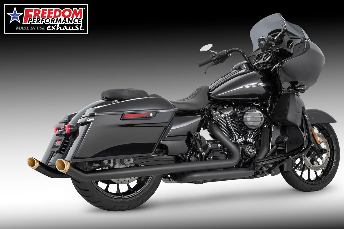 HARLEY TOURING 2.5" M8 TRUE-DUAL UPSWEPT FULL SYSTEM 2017-PRESENT BUNDLE