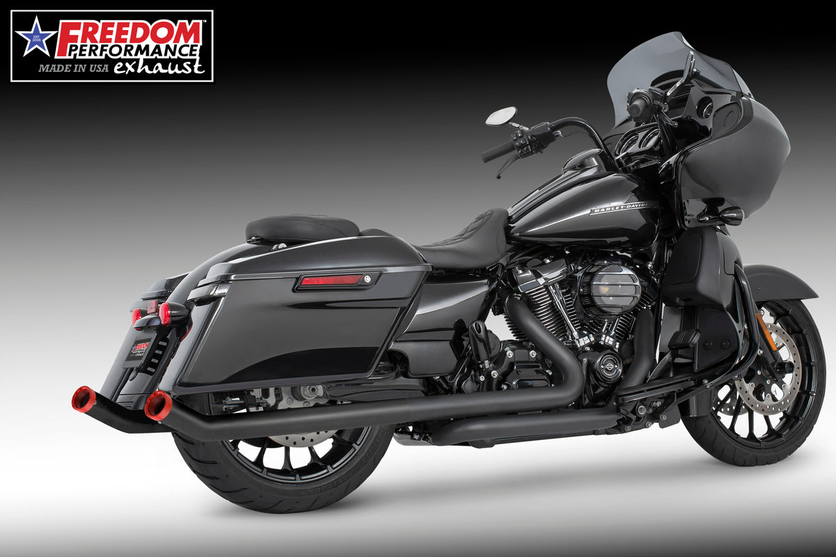 HARLEY TOURING 2.5" M8 TRUE-DUAL UPSWEPT FULL SYSTEM 2017-PRESENT BUNDLE