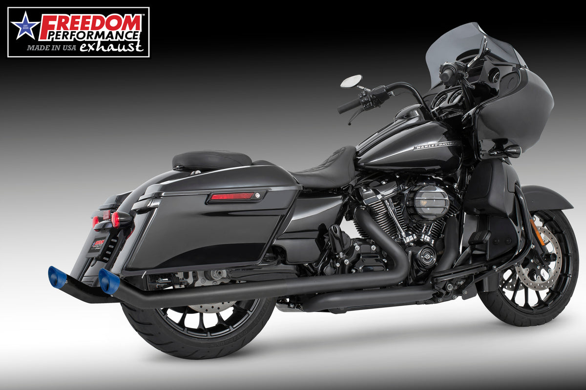 HARLEY TOURING 2.5" M8 TRUE-DUAL UPSWEPT FULL SYSTEM 2017-PRESENT BUNDLE
