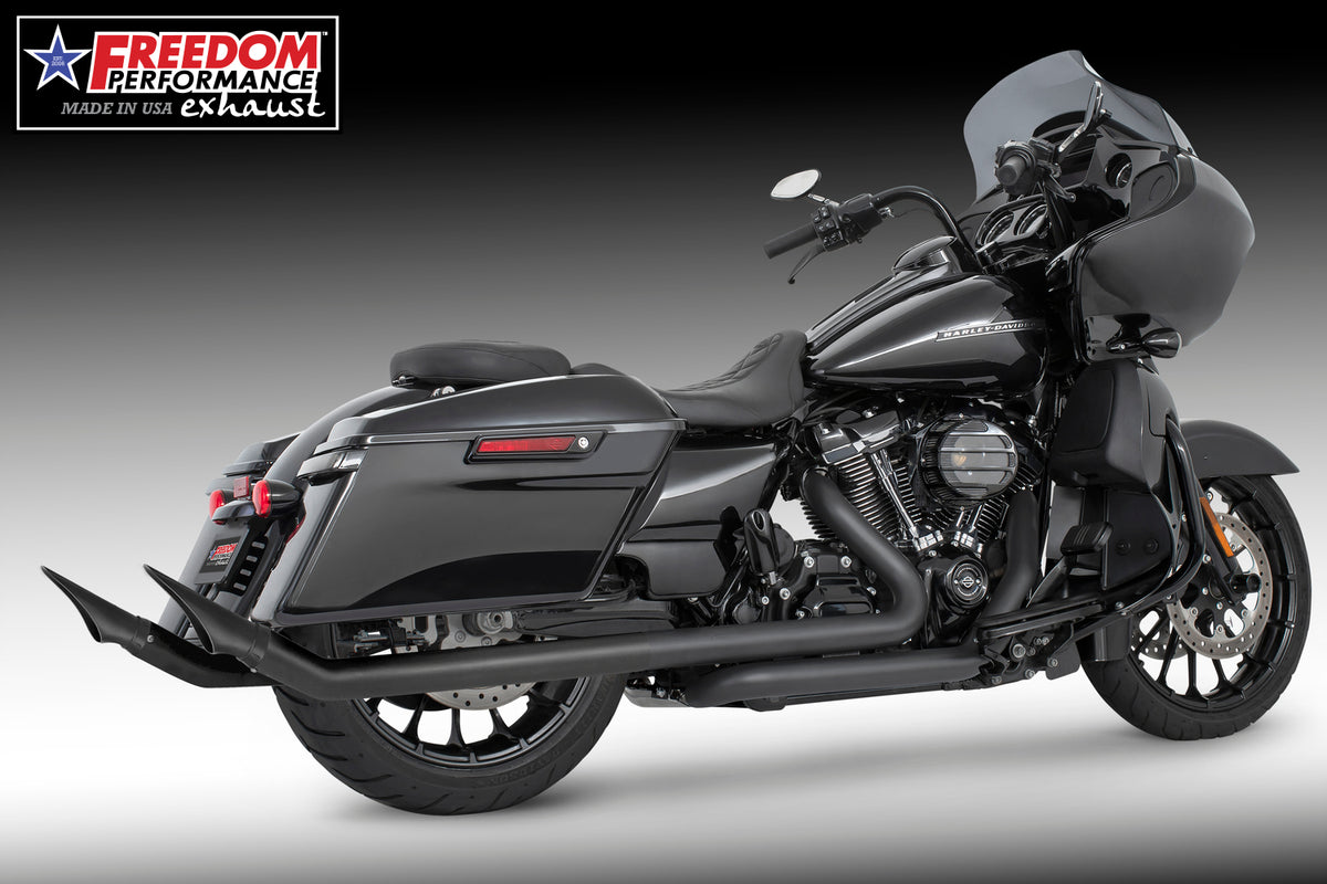 HARLEY TOURING 2.5" M8 TRUE-DUAL UPSWEPT FULL SYSTEM 2017-PRESENT BUNDLE