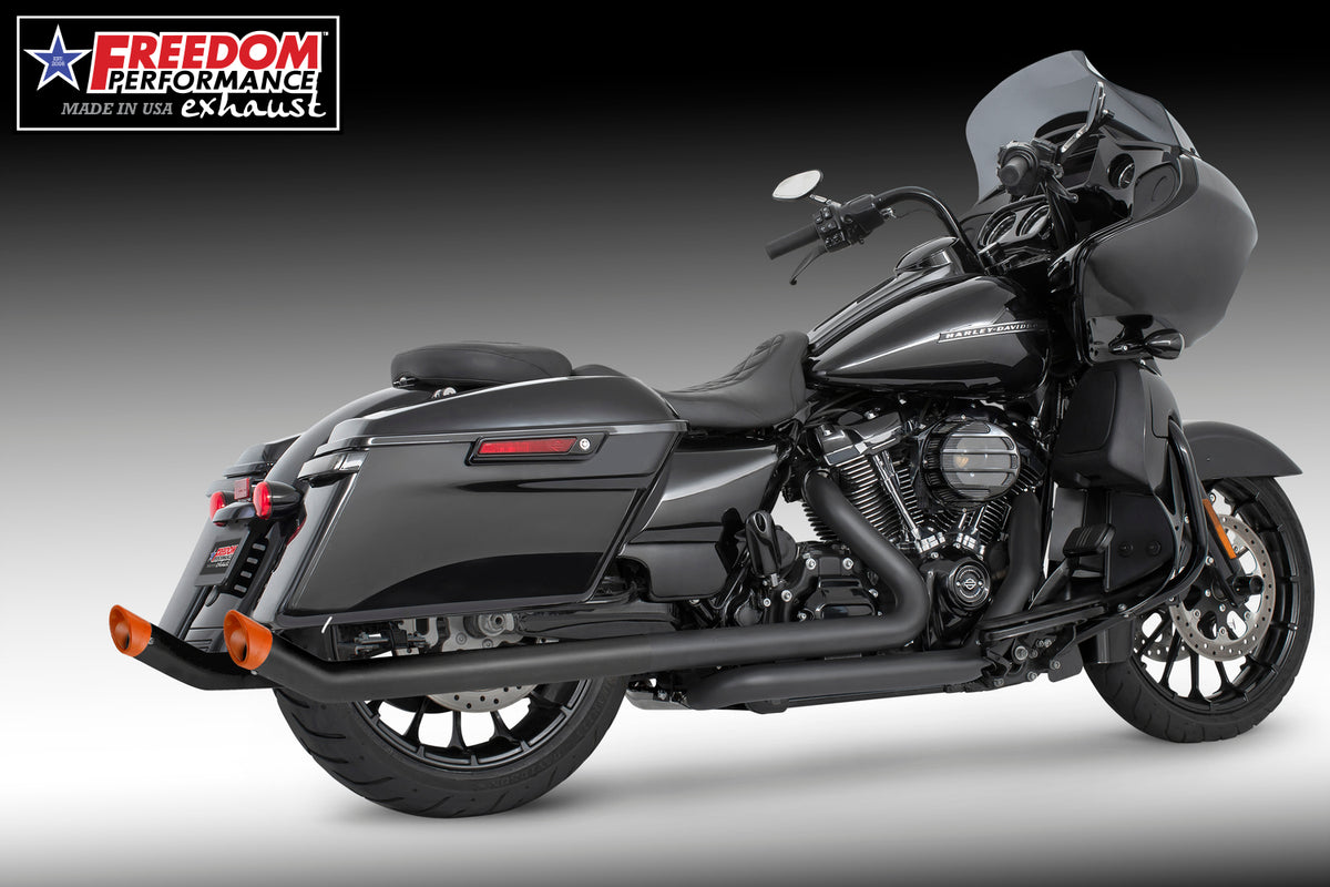 HARLEY TOURING 2.5" M8 TRUE-DUAL UPSWEPT FULL SYSTEM 2017-PRESENT BUNDLE