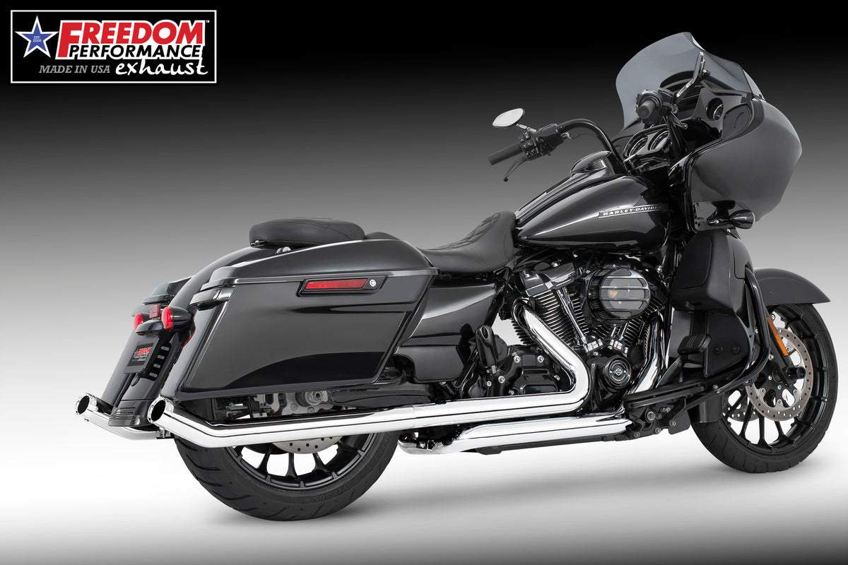 HARLEY TOURING 2.5" M8 TRUE-DUAL UPSWEPT FULL SYSTEM 2017-PRESENT BUNDLE