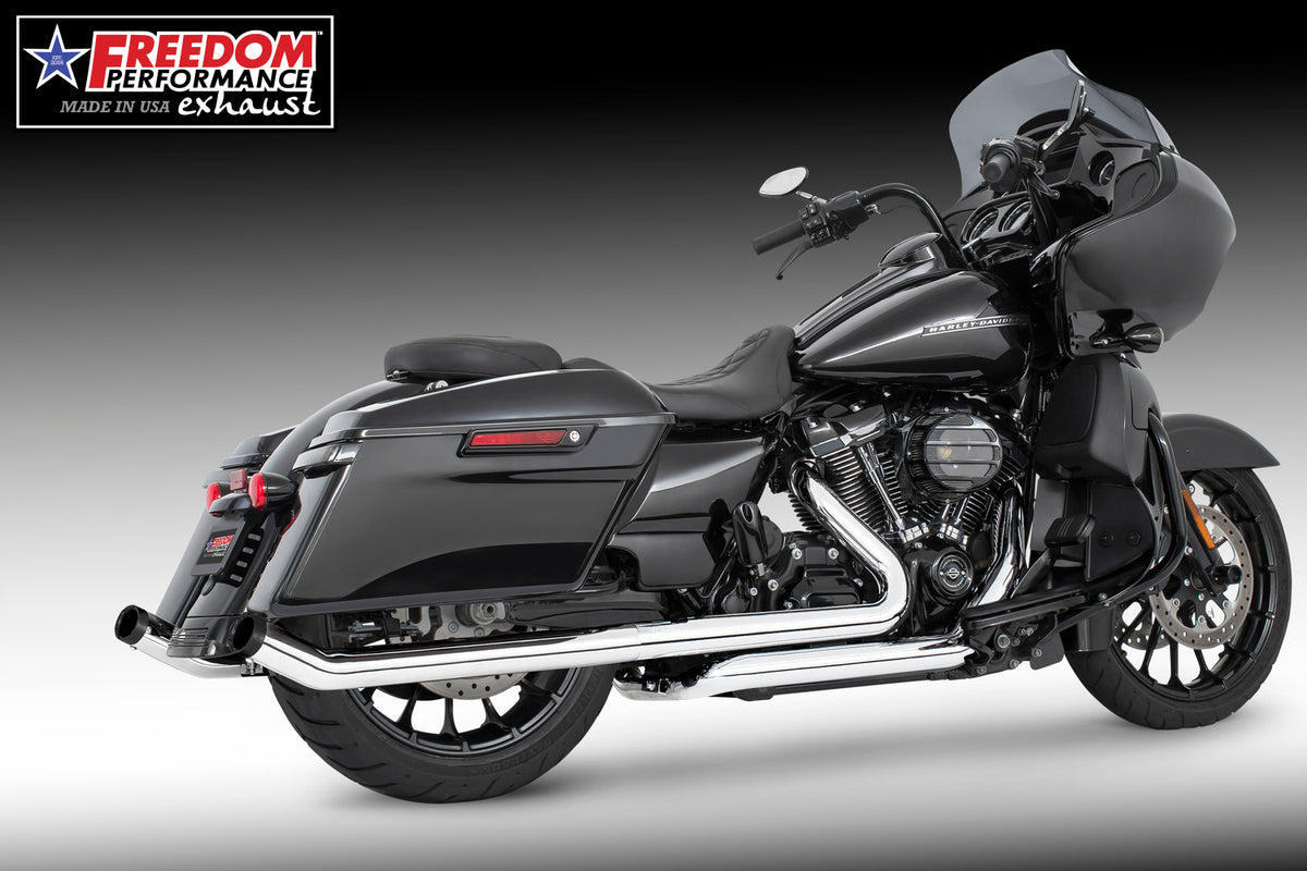 HARLEY TOURING 2.5" M8 TRUE-DUAL UPSWEPT FULL SYSTEM 2017-PRESENT BUNDLE
