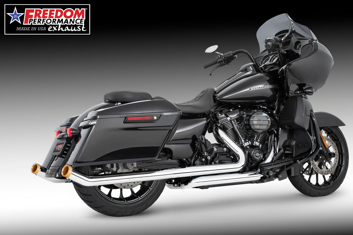 HARLEY TOURING 2.5" M8 TRUE-DUAL UPSWEPT FULL SYSTEM 2017-PRESENT BUNDLE