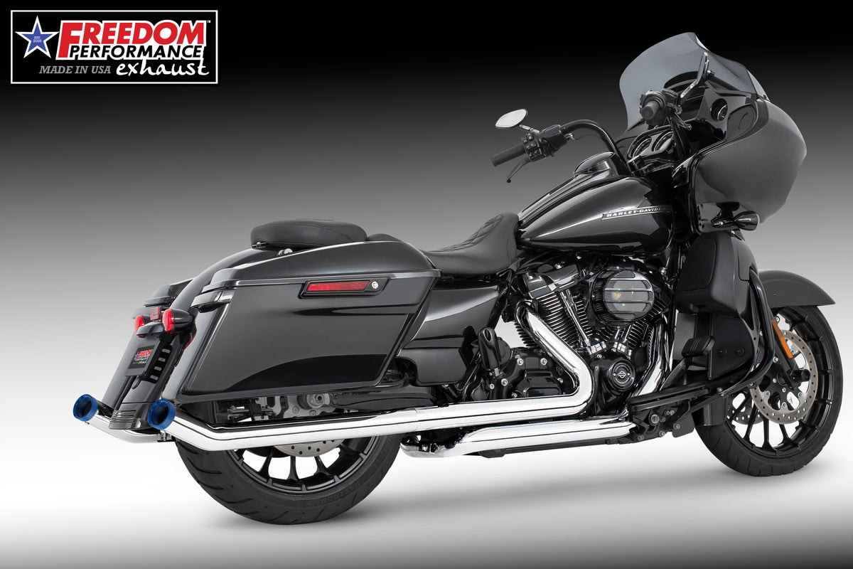 HARLEY TOURING 2.5" M8 TRUE-DUAL UPSWEPT FULL SYSTEM 2017-PRESENT BUNDLE