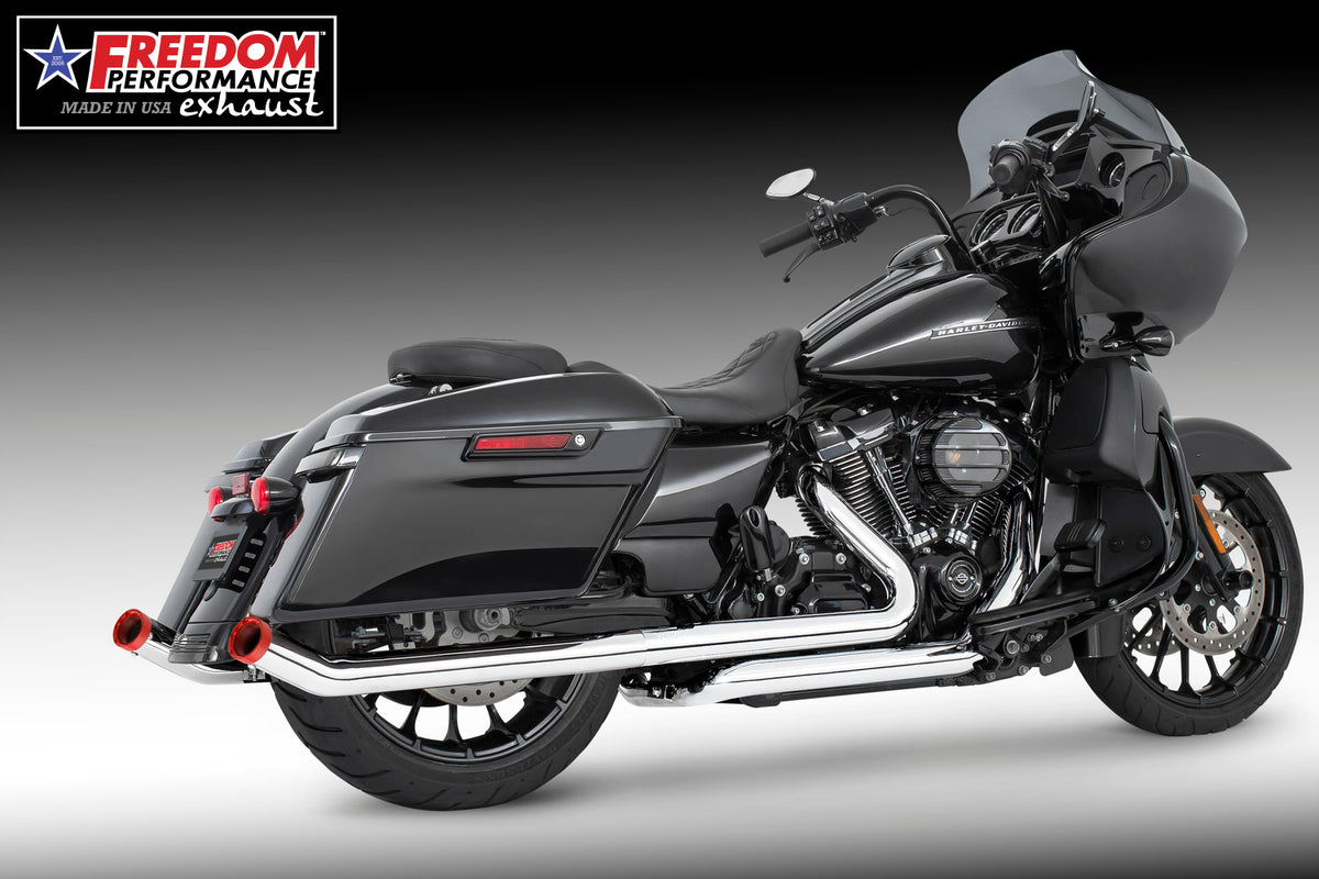 HARLEY TOURING 2.5" M8 TRUE-DUAL UPSWEPT FULL SYSTEM 2017-PRESENT BUNDLE