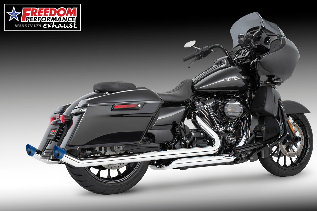 HARLEY TOURING 2.5" M8 TRUE-DUAL UPSWEPT FULL SYSTEM 2017-PRESENT BUNDLE