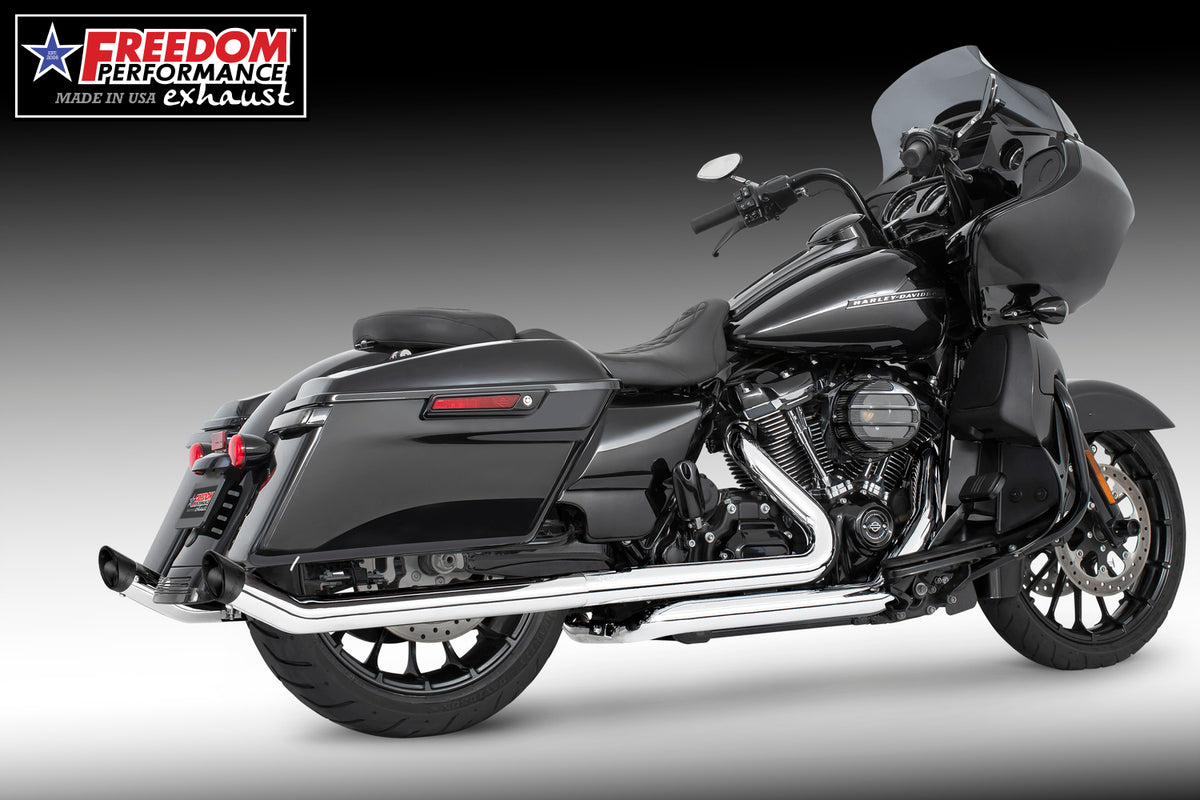 HARLEY TOURING 2.5" M8 TRUE-DUAL UPSWEPT FULL SYSTEM 2017-PRESENT BUNDLE