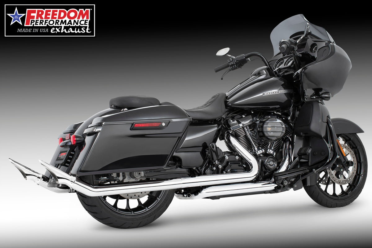 HARLEY TOURING 2.5" M8 TRUE-DUAL UPSWEPT FULL SYSTEM 2017-PRESENT BUNDLE