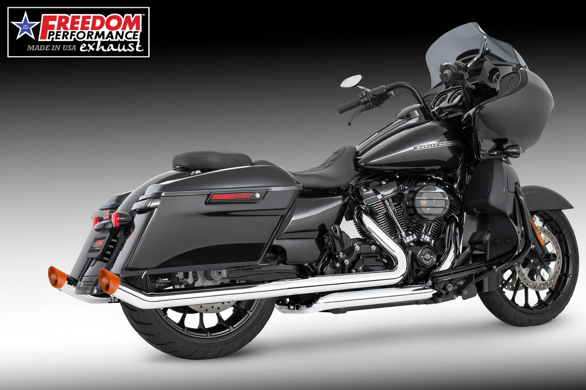 HARLEY TOURING 2.5" M8 TRUE-DUAL UPSWEPT FULL SYSTEM 2017-PRESENT BUNDLE