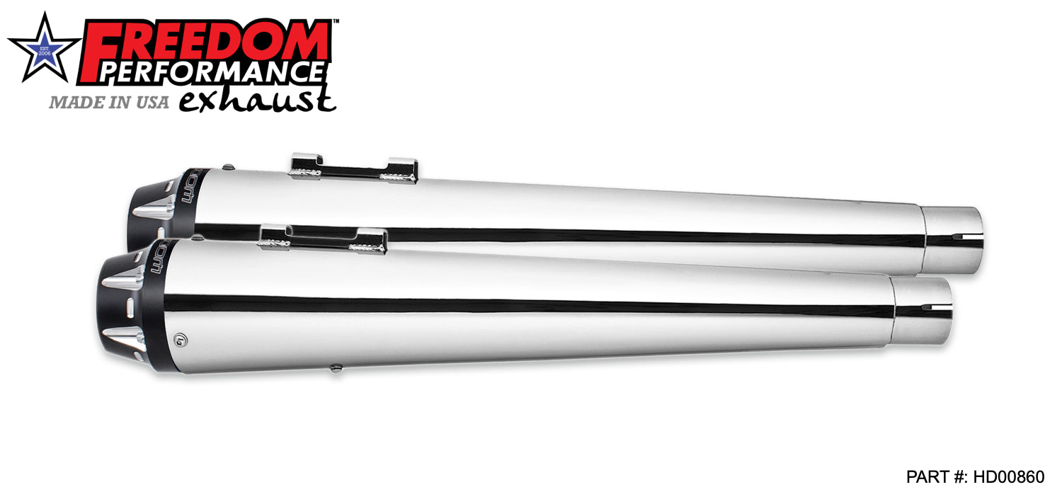 HARLEY TOURING AMERICAN OUTLAW & COMBAT FLUTED 4.5" MEGAPHONE SLIP-ONS BUNDLE