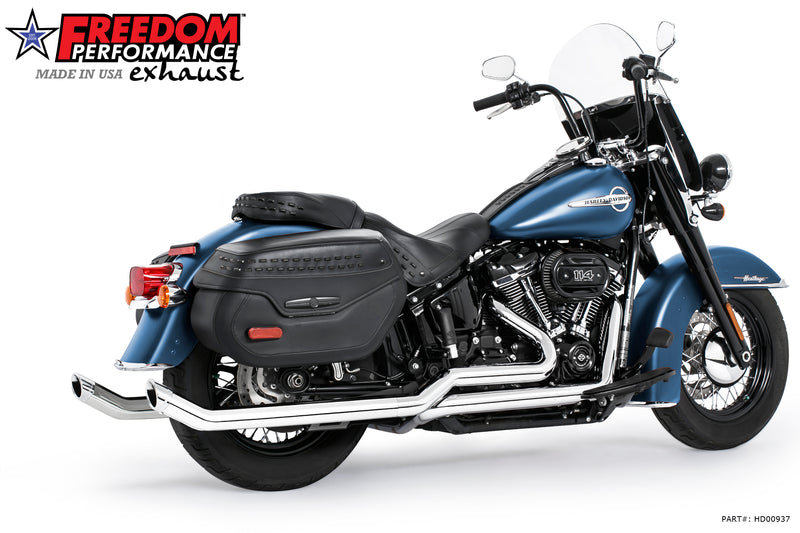 HARLEY SOFTAIL 2.5" UPSWEPT TRUE-DUAL COMPLETE SYSTEM M8 ONLY *NOT FOR WIDE TIRE BIKES (SPECIAL ORDER)