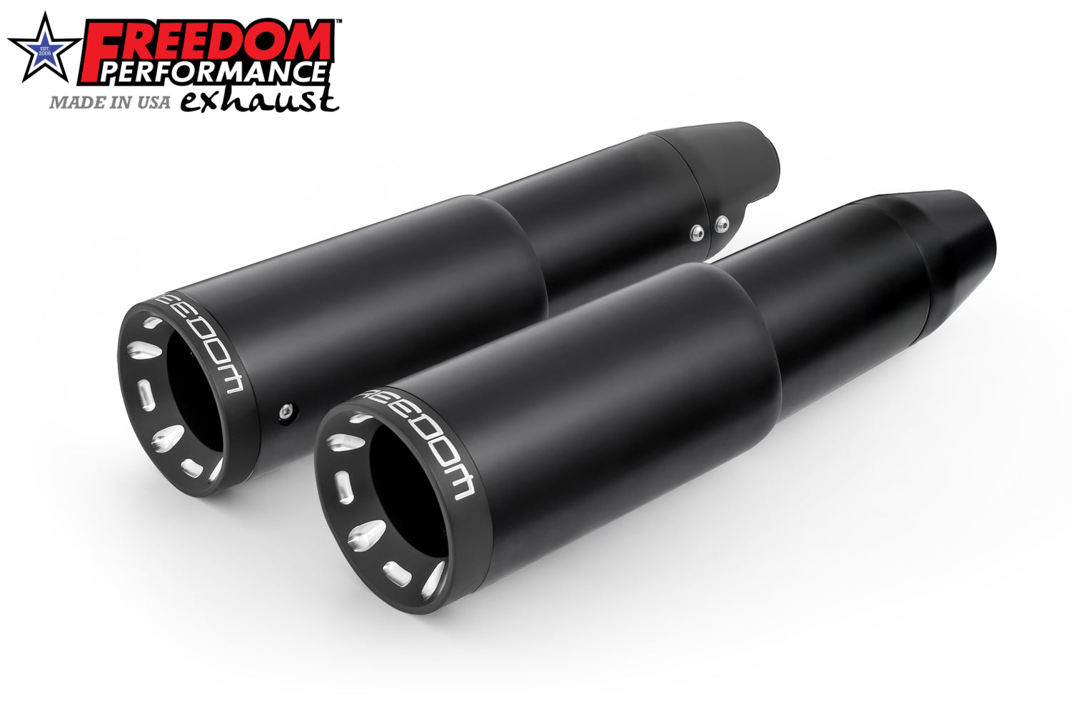 HARLEY 4.5" 2-STEP SLIP-ONS FOR SOFTAIL M8 ONLY (FPE HEADERS ONLY) BUNDLE