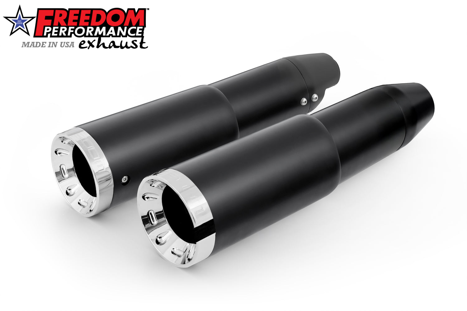 HARLEY 4.5" 2-STEP SLIP-ONS FOR SOFTAIL M8 ONLY (FPE HEADERS ONLY) BUNDLE