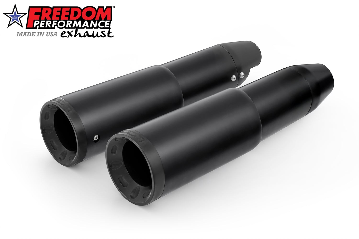 HARLEY 4.5" 2-STEP SLIP-ONS FOR SOFTAIL M8 ONLY (FPE HEADERS ONLY) BUNDLE