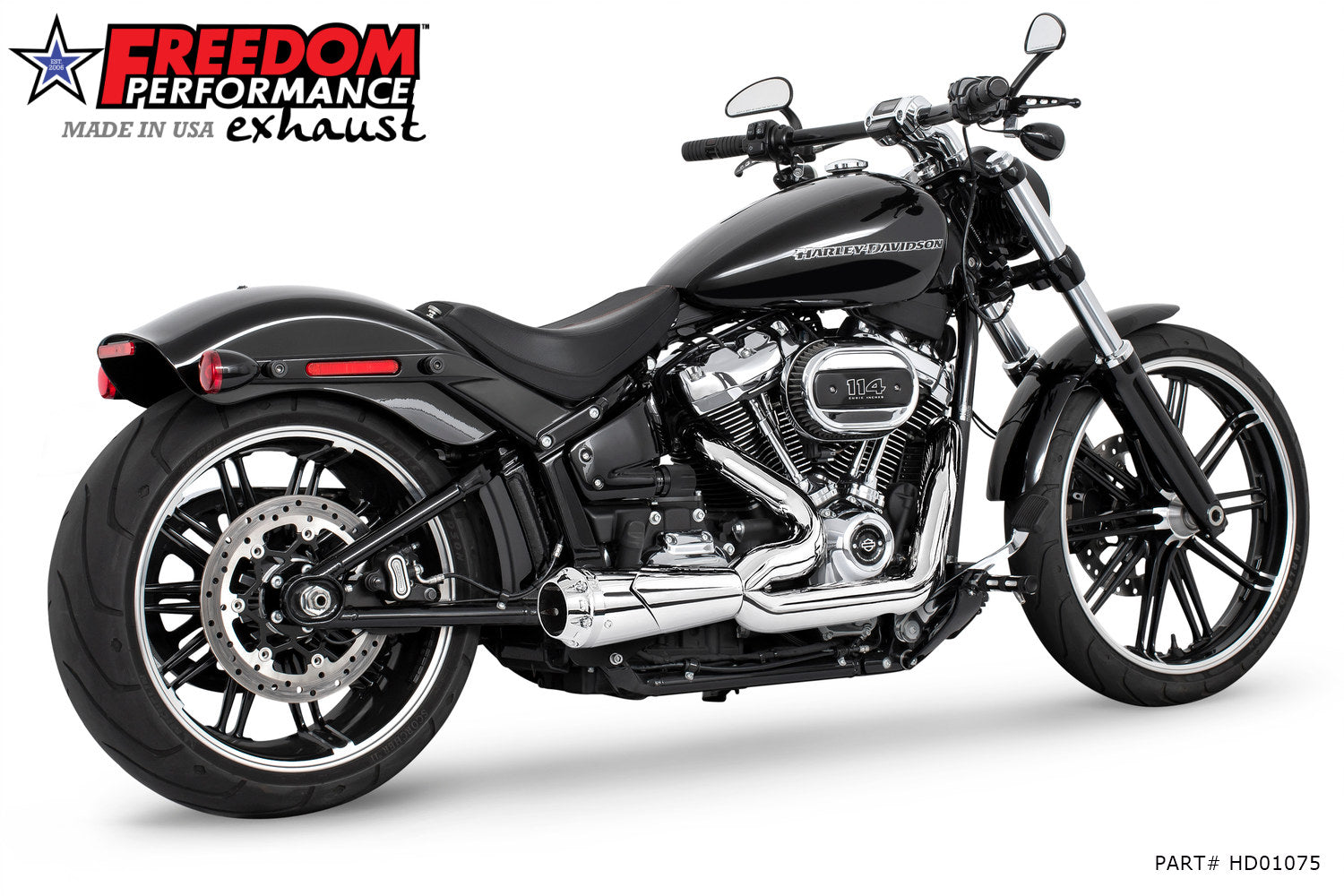 ソフテイルFreedom Performance ターンアウト 2into1 HARLEY SOFTAIL 2-INTO-1 SHORTY BUNDLE