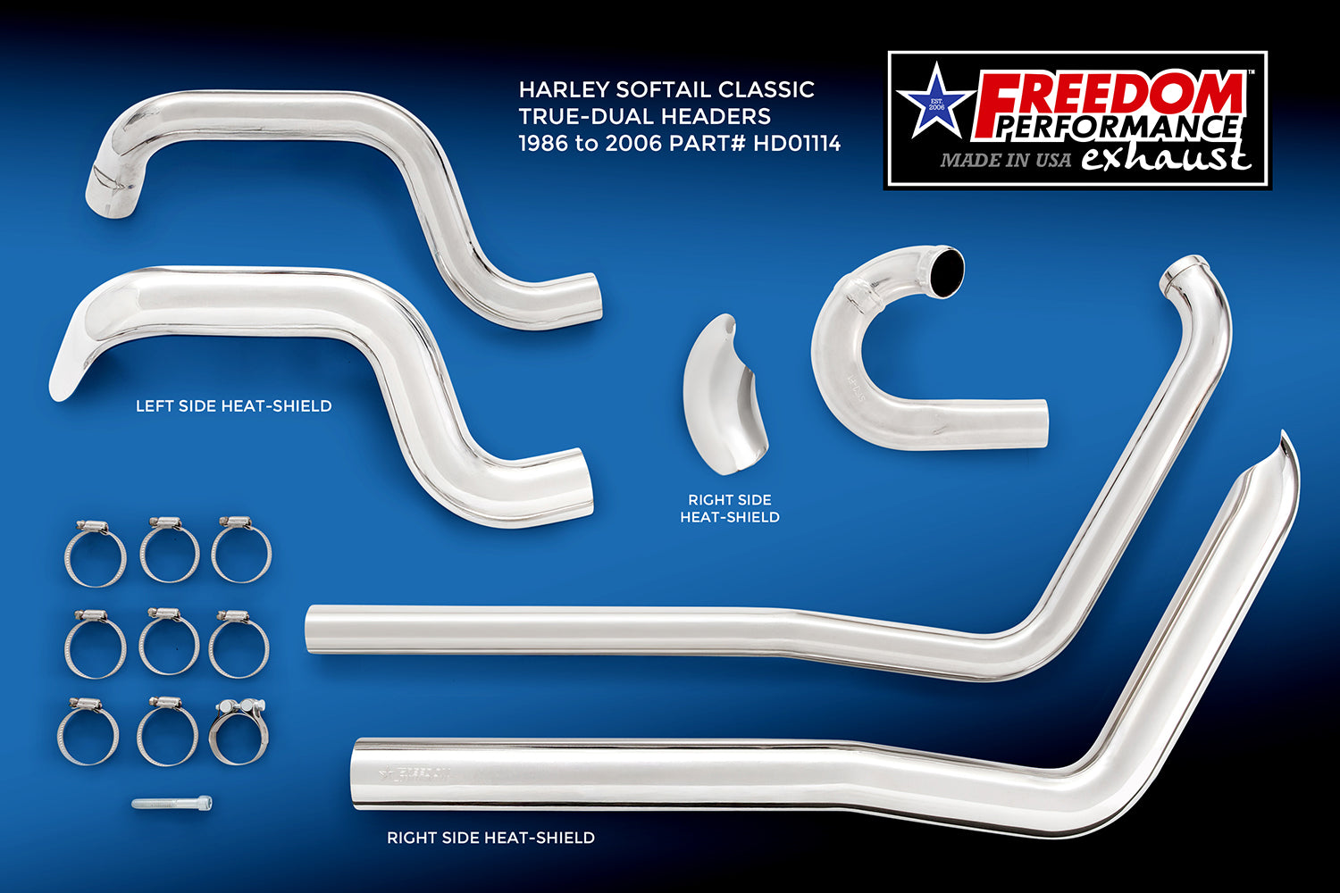 HARLEY SOFTAIL CLASSIC TRUE-DUAL HEADERS ONLY