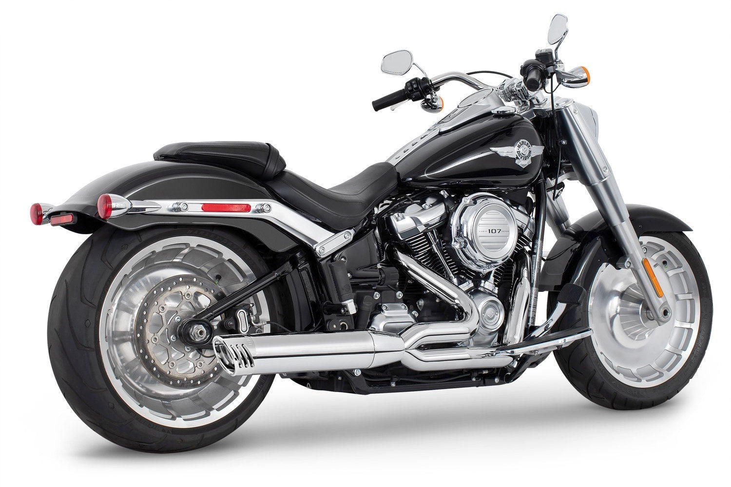 HARLEY SOFTAIL "WIDE-TIRE" 4" UNION 2-INTO-1 RIGHT-SIDE ONLY 2018-2024 (SPECIAL ORDER)