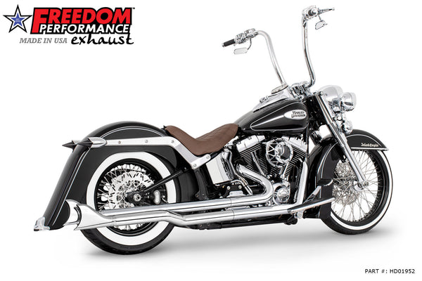 HARLEY SOFTAIL 2.5" RIGHT-SIDE STAGGERED TRUE-DUAL COMPLETE SYSTEM (SPECIAL ORDER)