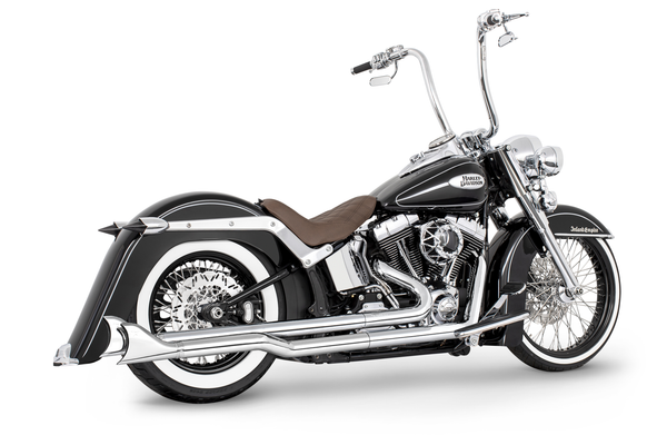 HARLEY SOFTAIL 2.5" RIGHT-SIDE STAGGERED TRUE-DUAL COMPLETE SYSTEM (SPECIAL ORDER)